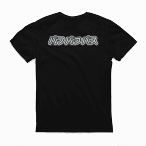 A black t-shirt with the word 