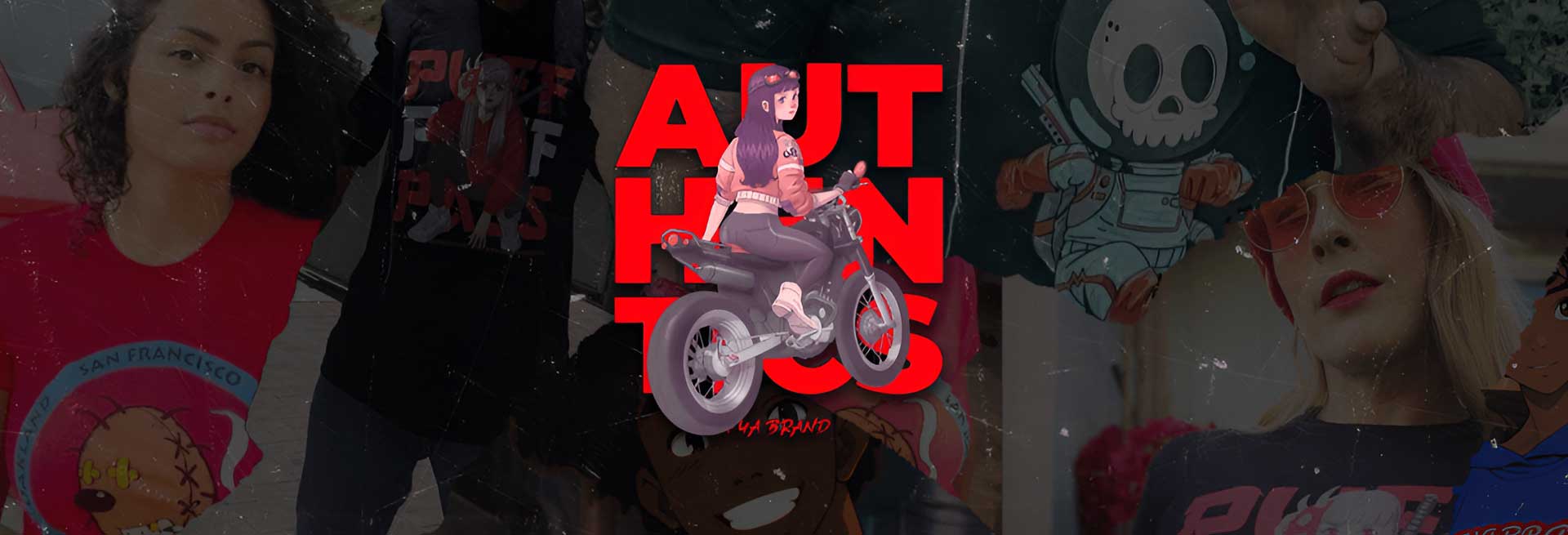 A person on a motorcycle with the words authenticity and an image of it.