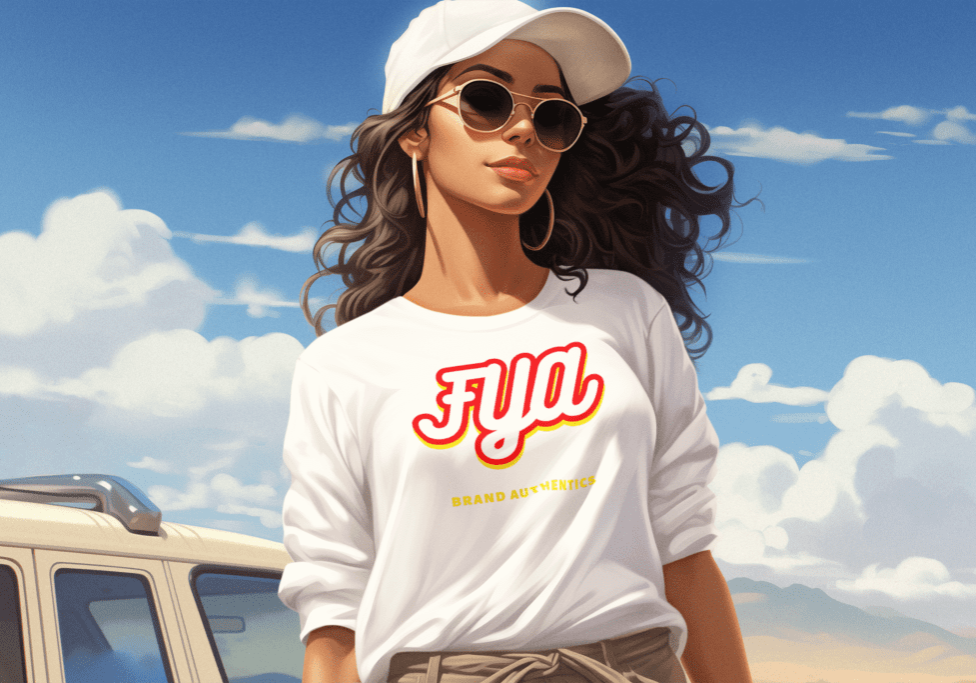 A woman wearing sunglasses and a hat standing in front of a car.